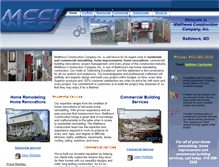 Tablet Screenshot of matthewsconstructionmd.com